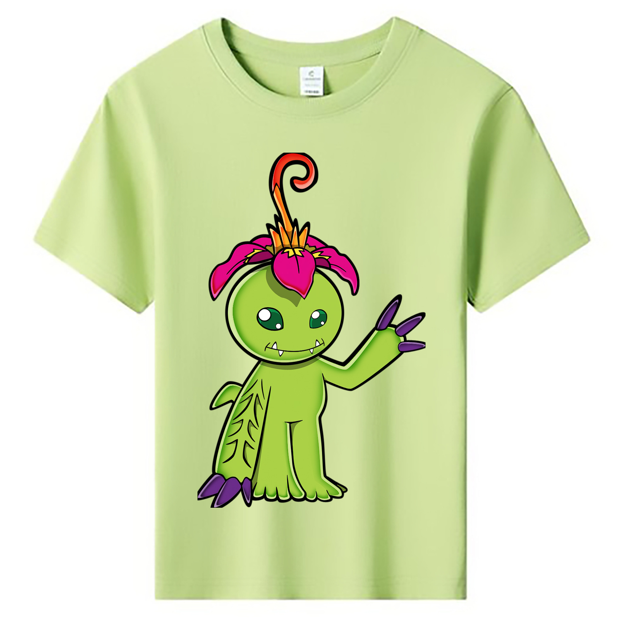 （画像用） Digimon デジタルモンスター/デジモン 綿100％キッズTシャツ（フロントプリント）